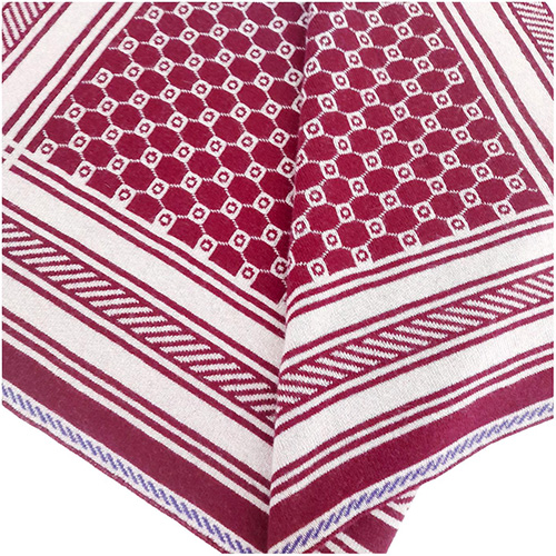 Плед жаккард &laquo;G&raquo; (св.розовый и бордо)