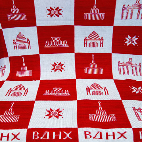 Плед жаккардовый 2 цвета с логотипом