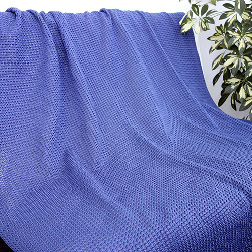 Плед с переплетением ‘Armani’ из 100% хлопка джинсового цвета